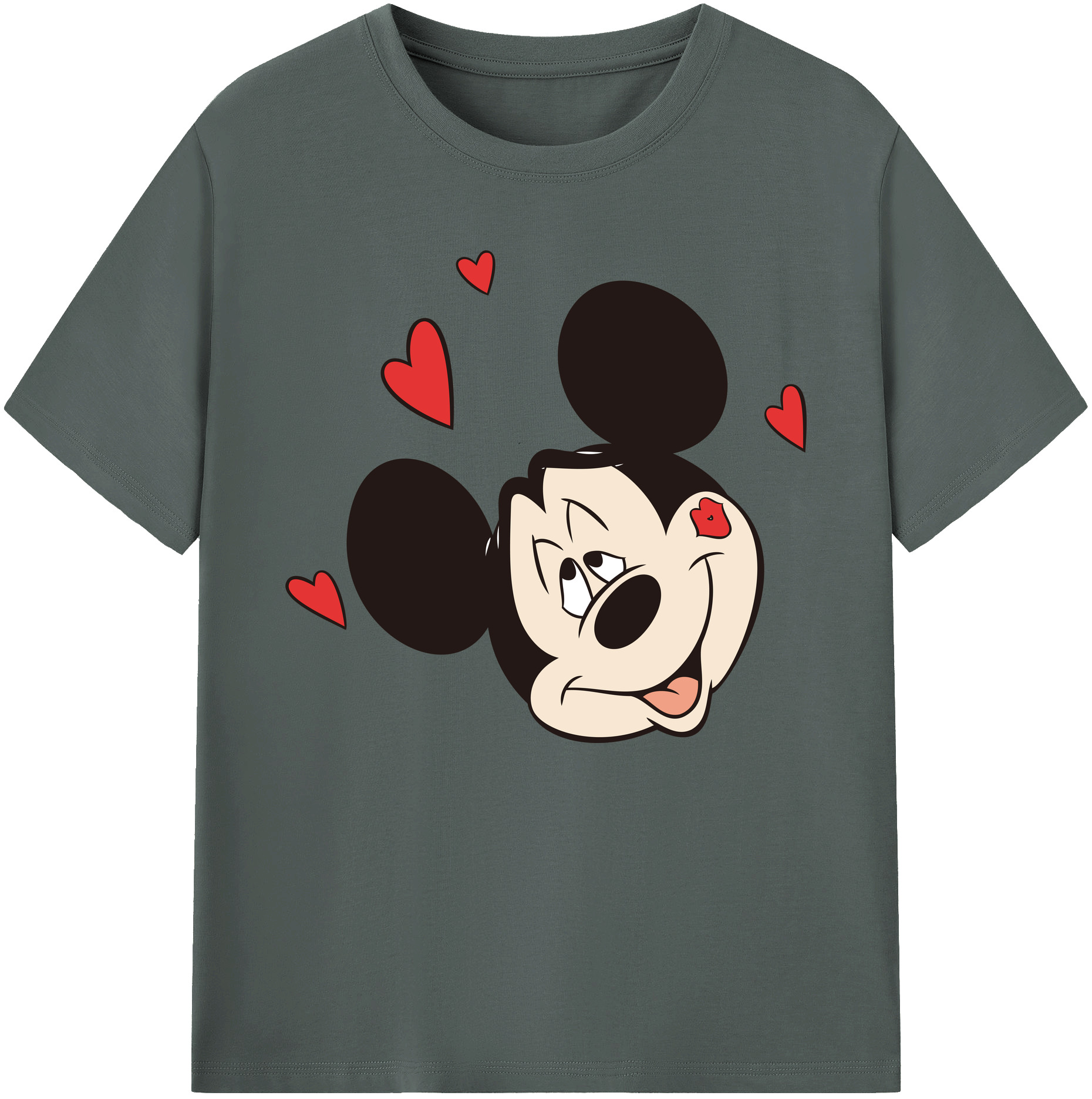 ミッキーマウス Mickey Mouse 綿100％ メンズ半袖Tシャツ｜肌触りやわらか＆通気性